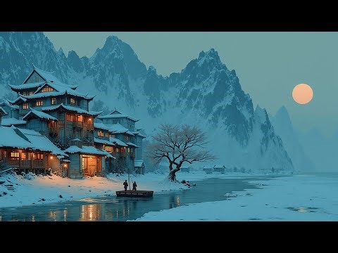 Soft Asian Music | Piano & Guzheng Winter Snow Zen for Deep Relaxation 🌬️