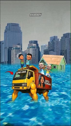 UPIN IPIN AND FRIENDS ARE SAVED BY AN ANOMALY TRUCK FROM THE FLOOD‼️