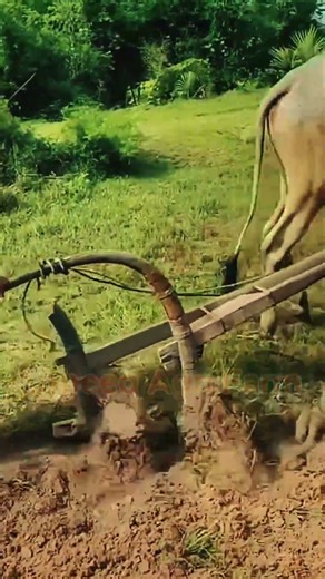Traditional Bull Plowing Method #Agriculture #VillageLife #LabeeqAgriFarm