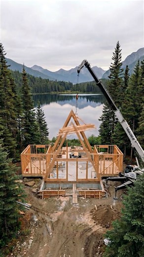 DIY & Crafts | Building a Modern A-Frame Cabin by the Lake | Instagram