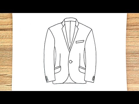 How to draw a suit | Drawing tuxedo