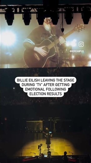 billie elish after trump got elected #billieeilish #election #concert #tv #billiesinging #badnews