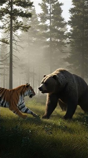 Grizzly vs Tiger 🐻🐅 Clash of the Apex Predators