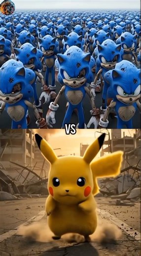 1 Million Sonic Zombies vs Pikachu, Charmander, Charizard, Mewtwo, Super Sonic