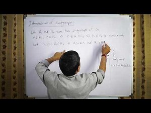 Gruop theory - Intersection of Subgroups in hindi