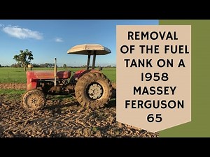 Removal of the Fuel Tank on a 1958 Massey Ferguson 65 MK1 Diesel Tractor