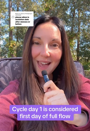 Replying to @Owusu Frimpong When your period starts, the first day of full flow is considered cycle day 1. Then, ovulation happens mid-cycle, usually around cycle day 14. You can start using ovulation tests after your period ends, until you find your LH peak in the Premom app. Fingers crossed for you 🤞🏼 #period #ttc #menstrualcycle #fertilitynurse #premom