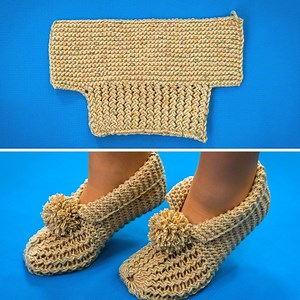 131K views · 724 reactions | Knitted slippers are easy and simple step by step! | Miarti - Crochet and Knitting | Facebook