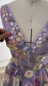 120K views · 3.9K reactions | Making a v neck corset floral embroidery long lavender dress #dress #hautecouture #fashion #gown #prom2024 | Miss Jophiel | Facebook