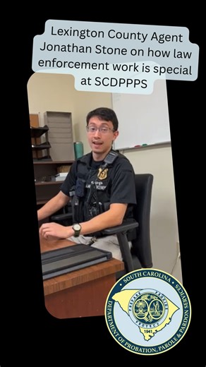 Lexington County Agent Jonathan Stone on how a law enforcement career in probation is unique. Learn more about working at SCDPPPS at https://www.governmentjobs.com/careers/sc/SCDPPPS #NowHiring #scdppps | South Carolina Department of Probation, Parole and Pardon Services