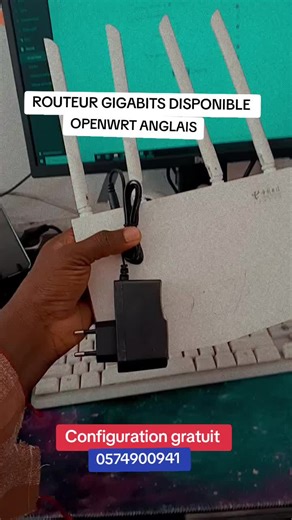 Routeur Gigabit OpenWRT – Idéal pour zone Wi-Fi & compatible MikroTik 🔥📡 Le routeur Gigabit sous OpenWRT est la solution parfaite pour créer une zone Wi-Fi performante et stable, que ce soit pour un bureau, un hotspot public ou un réseau d’entreprise. Pourquoi choisir ce routeur ? ✔ Ports Gigabit pour une vitesse maximale ✔ Système OpenWRT puissant et personnalisable ✔ Gestion avancée des utilisateurs (hotspot) ✔ Contrôle de bande passante ✔ Sécurité renforcée Compatible avec MikroTik Ce route