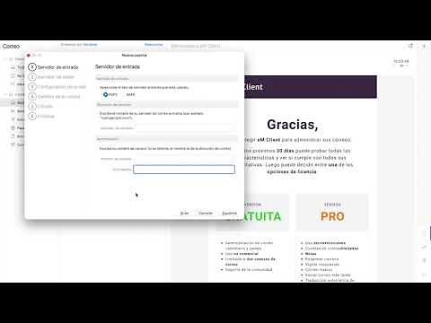 Cómo configurar un correo en Em client.