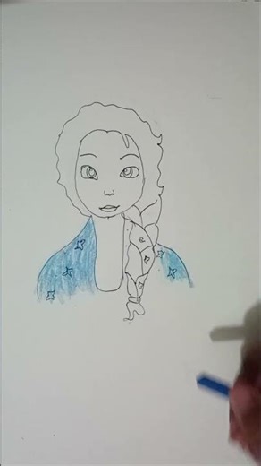 beautiful frozen drawing 🩵💛🩵