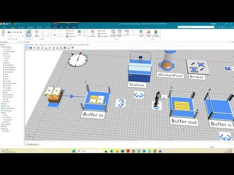 Plant Simulation Virtual User Group: Worker batch processing with load/unload control