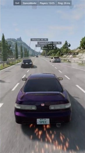 laying frame mobbin on the highway with the guys 🔥 (JDM Integra Type R) | BeamNG Online