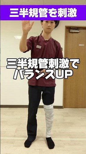【バランス改善リハビリ】体を大きく揺らして加速度刺激を入れる！三半規管を活性化して姿勢安定性をUPする方法 #脳梗塞 #リハビリ #歩行