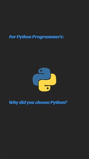 ZeroToPyHero on Instagram: "Why did you choose Python if you are a Pythonista?"