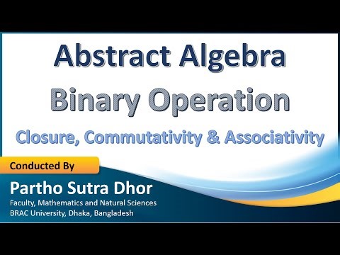 Binary Operation | Closure, Commutativity and Associativity | Abstract Algebra