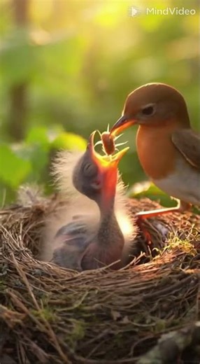 Baby Bird Crying for Food – Emotional Feeding Moment in Nature part 1