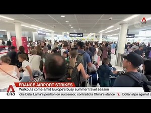 France airport strikes: About 40% of flights serving Paris cancelled amid second day of protests