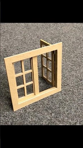 Make a Mini Window from Cardboard | Miniature Craft #cardboardcraft #windows #diy