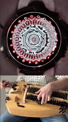 VISUALIZING the Sound of a Hurdy Gurdy🔊🌀 #shorts #instrument #cymatics #hurdygurdy