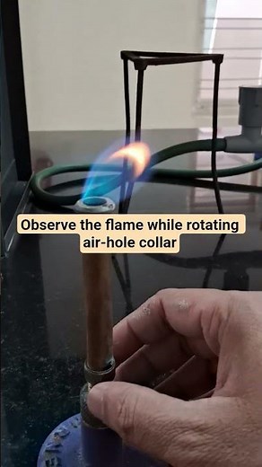 how to adjust the flame of Bunsen Burner ? #chemistry #chemistrypage #chemistryworld #laboratory