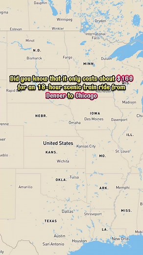Scenic Train Ride from Denver to Chicago for $160