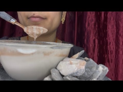New video crunchy roasted clay eating with paste eating crunch hina asmr hina entertainment vlogs