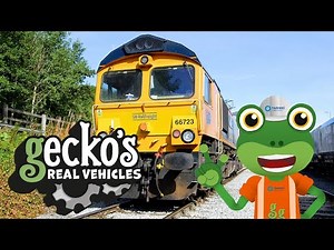 Gecko and the Freight Train | Gecko's Real Vehicles | Educational Videos For Toddlers