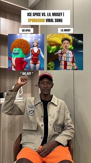 ICE SPICE VS. LIL MOSSEY | SPONGEBOB VIRAL SONGS : ICE SPICE : BIG GUY " #shorts #viral #trending