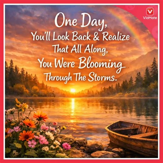 Every sunset reminds us, growth is happening, even when it hurts. 🌅 Install VidMate app, Enjoy the best video entertainment platform experience. #dailyquotes #dailyquotesforinspiration #morningmotivation #vidmate #VidMateApp | VidMate