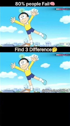 Find 3 Difference 80% people fail 🤔🧠👀 II #shortsvideo #shorts #trending @Doraemonxnobita