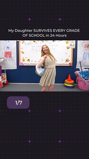 My Daughter SURVIVES EVERY GRADE OF SCHOOL in 24 Hours