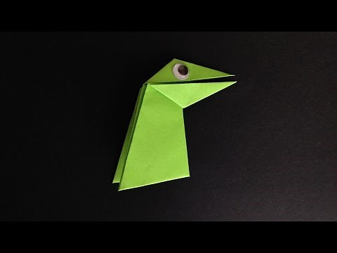 Origami talking dinosaur instructions 折り紙のパクパク恐竜 簡単な折り方