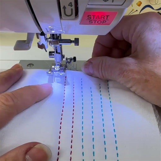 How to do the hand-look quilt stitch on a Singer Quantum Stylist 9960 #sewing #quilting