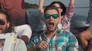 Excited friends sailing on a speed boat - Free Stock Video