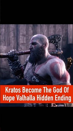 Kratos Become The God Of Hope Valhalla Hidden Ending..!
