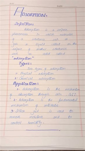 Adsorption #chemistry #short video