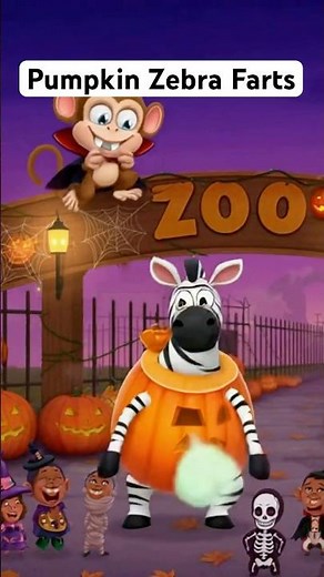 Pumpkin Zebra Farts and Halloween Monkey Laughs! 🎃💨 Zoo Shorts