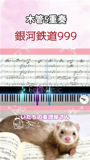 ☝️フルver.公開中🌷銀河鉄道999＊木管5重奏 #楽譜 #score #arrange