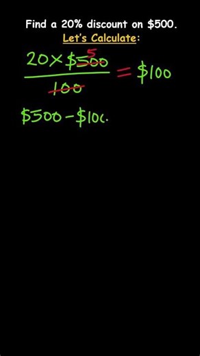 HOW TO CALCULATE A 20% DISCOUNT QUICKLY!_BLACK BOARD_5-8