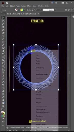 Spirograph Design in Illustrator Using Blend Tool ✨
