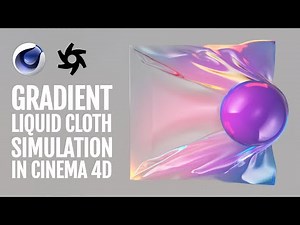 Gradient liquid cloth simulation in Cinema 4D using Octane Render