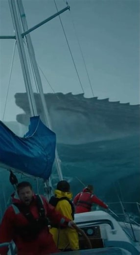 Giant Sea Monster Emerges Behind the Boat… #SeaMonster #OceanMystery #Shorts