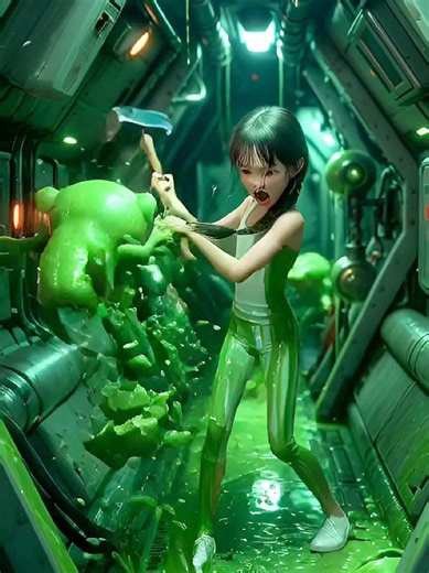 Danger among aliens. #grok #action #alien #spaceship #fyp