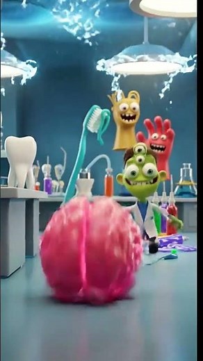🧠 The Brain Monster ESCAPED! 😂 Creepy Funny 3D Cartoon for Kids
