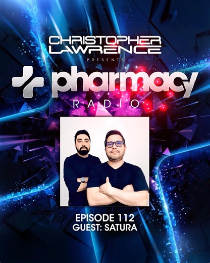 Christopher Lawrence on Instagram: "📢📣 Welcome to episode 112 of Pharmacy Radio. I have a fantastic show for you this month featuring a banging full-on psy mix in the second hour from Mexican DJs and producers @satura_mx. Their mix is extra special because it is a recording of their live set of all original tracks and remixes. In the first hour I’ve got heaps of new progressive house, techno and trance. I was putting my mix together and suddenly it was sixty minutes and I hadn’t reached the ps