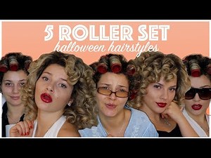 HOW TO USE ROLLER SETS FOR 5 EASY LOW BUDGET HALLOWEEN COSTUME HAIRSTYLES