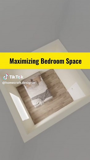 A corner bed maximizes every inch of a small bedroom. 🛏️✨ #bedroom #bedroomdesign #smallbedroom #home #interiordesign #homedecor #homeimprovement #homerenovation #fyp